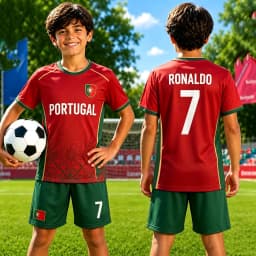 2026 Women Men Portugal Fans Shirt and Shorts Summer Kids 2 Piece Set Special NO.7 Ronaldo Football Jersey Shorts Set