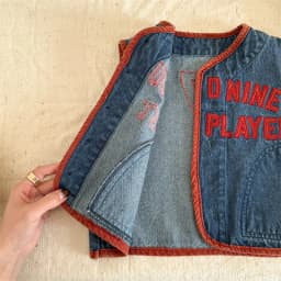 New Children's Vest 2025 Spring Autumn Letter Embroidery Girls Boys Shoulder Sleeveless Jacket Baby Casual Denim Waistcoat