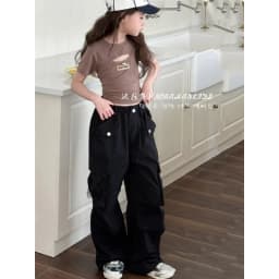 ZOETOPKID Girls Pants Spring Kids Hip Hop Pants Summer Children's Streetwear Casual Trousers Autumn Teen Large Size Sweatpants