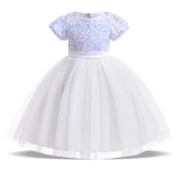 Summer Sequins Bow Party Dress For Girl Christmas Costume Elegant Wedding Princess Girls Dresses Lace Birthday Prom Gown Evening