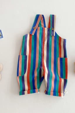 Unisex Spring New Kids Clothes Fashion Overalls Polk Dot Jumpsuits Striped Overalls Children Play Suit