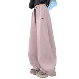 OLEKID Junior Girls Sweatpant Cotton Letter Embroidery Young Teens Girls Sports Pants Loose Elastic Waist Children Girls Trouser