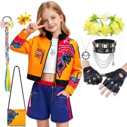 2026 Halloween Girls Cosplay Fashion Popular Cute Carnival Party Performance 3 Piece Suit + Accessories Birthday Party Dress Set