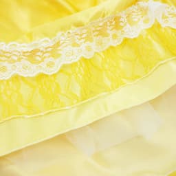 Girls Belle Princess Dress Yellow Party Dress Puff Sleeve Ruched Bodice Lace Hem Princess Gown for Kids Halloween Cosplay Party