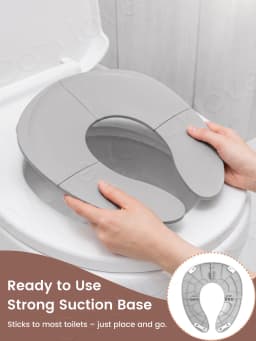 Foldable Travel Potty Seat for Toddler,Portable Non-Slip Baby Toilet Training Seat Fits Most Standard Toilets,3 Colors Available