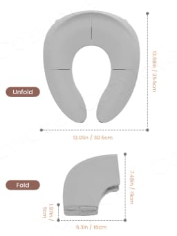Foldable Travel Potty Seat for Toddler,Portable Non-Slip Baby Toilet Training Seat Fits Most Standard Toilets,3 Colors Available