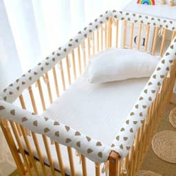 3Pcs Ins Baby Crib Bumper Strips, Baby Splicing Bed Guardrail Protection Strips, Edge Protection Against Biting, Breathable Mesh on the Back, Cute Animal Print Patterns, Machine Washable. the Perfect Gift for Babies on Christmas, Halloween, and Thanksgiving!
