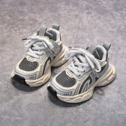 Boys Girls Running Shoes Mesh Breathable Children Sneakers Thick Soft Sole 2025 New Fashion Kids Sports Shoes for Students Trend
