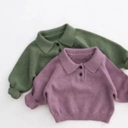 MILANCEL 1-7 Y Kids Sweater Turn Down Collar Girls Knit Wear Warm Boys Sweaters Cotton Kids Girls Knit Wear