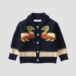 Ircomll Autumn New Thick 1-6Y Kids Knitted Cardigan Cute Duck Pattern Children Sweater Outerwear For Baby Boys Girls Daily Wear