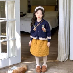 Ircomll Autumn New Thick 1-6Y Kids Knitted Cardigan Cute Duck Pattern Children Sweater Outerwear For Baby Boys Girls Daily Wear
