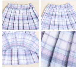 3-12Years Girls Checkered Skirt College Style Clothing 2026 Spring Summer Teen Kid Fashion JK Striped Pleated Skirt with Bow Tie