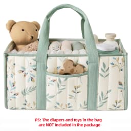 PANGDUBE Diaper Stacker Organizer Baby Diaper Bag Storage Caddy for Newborn Items Nappy Holder Gift for Baby Shower