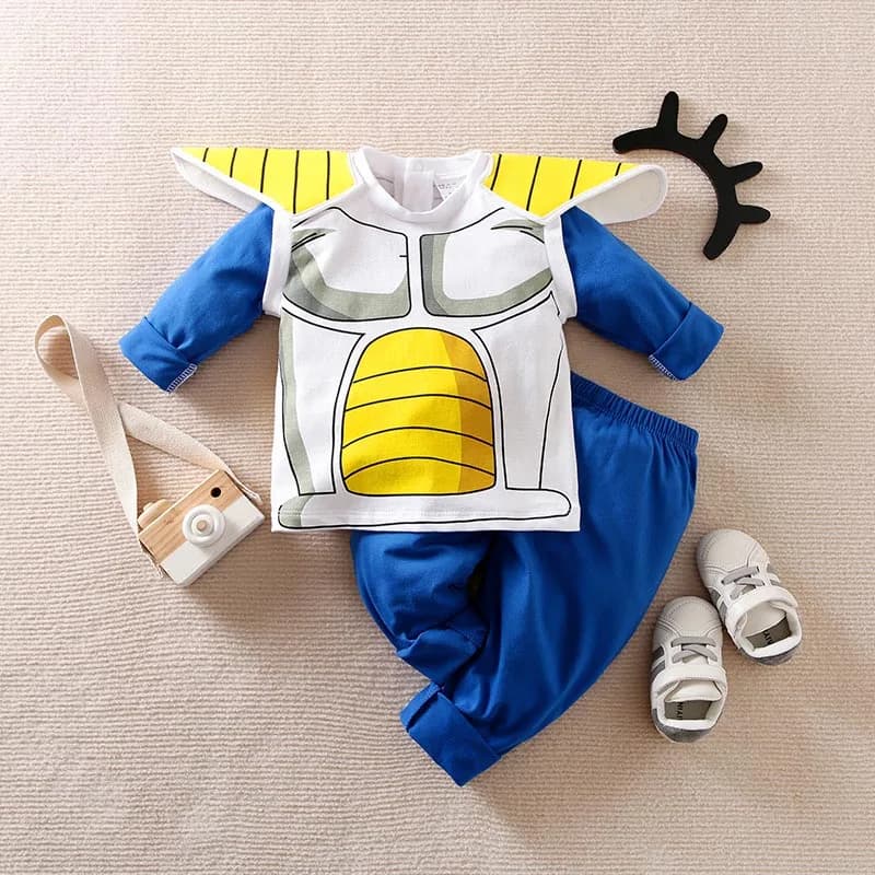 Baby Anime Set Long Sleeved Long Pants Made Of Pure Cotton High-Quality Two-Piece Set For Boys And Babies In Spring And Autumn