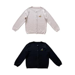 Children's Knitted Sweater 26BP Cardigan with Cherry Embroidery Wool Blend for Warmth Girls' Knitted Sweater
