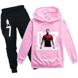 3-12 Years Spring Autumn Football CR7 Print Hoodie+Pants Suit Boy Sweatshirt 2PCS Sets Boys Pants Suits Children's Clothing.