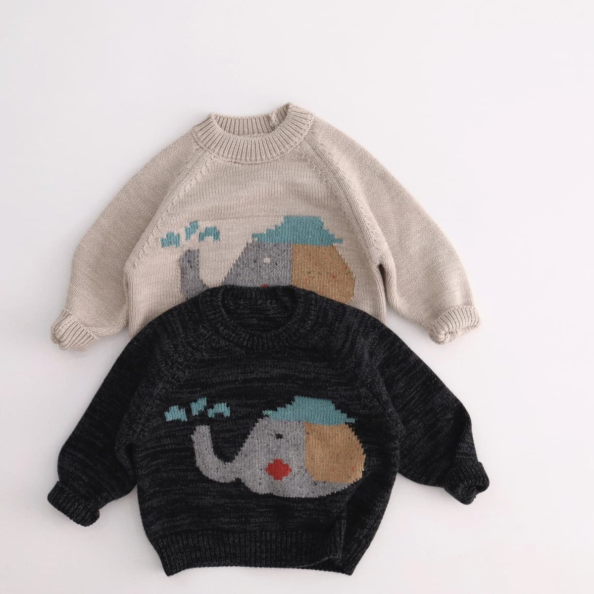 MILANCEL Autumn Kids Sweaters Animal Style Boys Knit Pullover Long Sleeve Girls Sweaters Warm Knit Outwear
