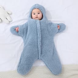 0-6 Month Baby Sleeping Bags Starfish Shape Autumn Winter Soft Newborn Wrap Blanket Swaddling Warm Cotton Sleepsack for Babies
