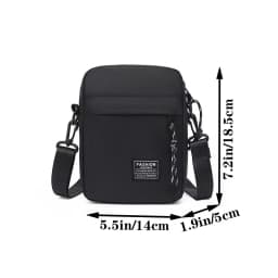 Men's Bag, Available in Single Shoulder or Cross-Body Design, Suitable for Daily Use During School. Made of Nylon Material.