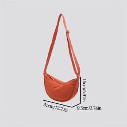 Large Capacity Nylon Women's Dumpling Bag Casual Solid Color Shoulder Bag for Travel And Commuting Simple Design