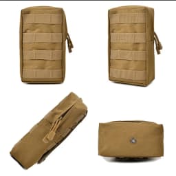 600D Oxford Outdoor Bag EDC Molle Tool Zipper Waist Accessories Durable Belt Comouflage Pouch Airsoft