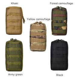 600D Oxford Outdoor Bag EDC Molle Tool Zipper Waist Accessories Durable Belt Comouflage Pouch Airsoft