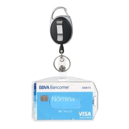 Zinc Alloy Retractable Keychain ID Credit Card Sleeve Horizontal and Vertical Dual-purpose Card Holder Work Permit Card Covers