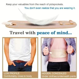Anti-Theft Invisible Travel Waist Bag - Wallet for Men & Women, Hidden Passport Money Belt, Chest Bag Gift for Travelers