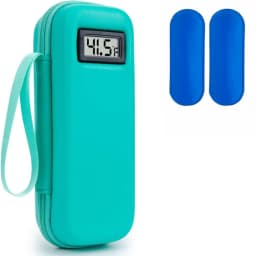 Insulin Cooler Travel Case °C/°F Waterproof Insulin Cooling Bag with Thermometer Display Medicine Organizer Bag for Diabetics