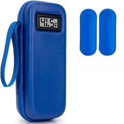 Insulin Cooler Travel Case °C/°F Waterproof Insulin Cooling Bag with Thermometer Display Medicine Organizer Bag for Diabetics