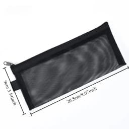 Cosmetic Bag Travel Wash Storage Bag Mesh Pen Bag Portable Zipper Receipt Storage Bag Makeup Pouch