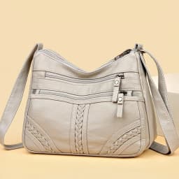 Stylish Multi-color Quilted Crossbody Bag, Women's Soft Leather Shoulder Purse with Adjustable Strap, Ideal for Everyday
