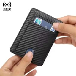 Men's Card Wallet Credit Card Holders RFID Blocking Carbon Fiber Minimalist Wallets Cardholder Case Male Thin Slim Smart Wallet