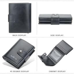 2023 Rfid Blocking Protection Men Card Wallets Hasp Small Card Wallets PU Leather Slim Mini Wallet Qaulity Male Purses