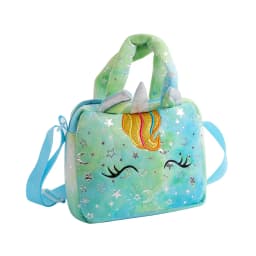 Baby Stuff Fashion Bag Unicorn Tie-Dye Plush Shoulder Bag Cute Shoulder Storage Bag Colorful Girly Crossbody Bag