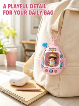 Monchhichi Led Light Up Keychain Cute Retro Y2K Bag Charm Tamagotchi Style Glowing Pendant Anime Gift For Teen Girls Backpacks