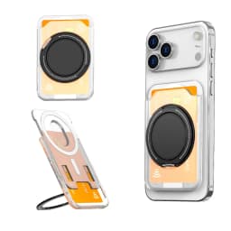 360 Rotating Ring Stand For Magsafe Magnetic Card Holder Wallet Case For iPhone 17 Pro Max 16 15 For Samsung S25 S26 Ultra