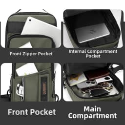 Multi-Functional Outdoor Chest Bag for Man Sports Multiple Compartments Crossbody Sling Bags Running Hiking Men's Shoulder Bag
