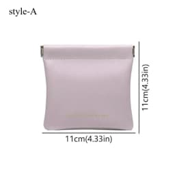 Bullet Storage Bag with Automatic Closure, Wired Headphone Storage Bag, PU Coin Purse, Mini Portable Lipstick and Makeup Bag