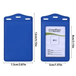 1Pc PU Leather Trifold Duty ID Card Holder Badge Holder for ID Name Card Business Name Tag Student ID Card
