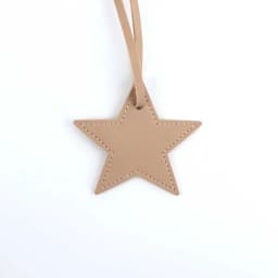 Customized Name Information: PU Leather Creative Five-Pointed Star Bag Decoration Pendant, Key Pendant, Bag Accessories