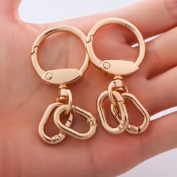 2 PCS Swivel Clasp Clip, Metal Lobster Claw Clasps, Swivel Clasp with Key Rings for Keychain Making, DIY Crafts