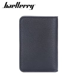 Baellerry Men's Slim Wallet Soft PU Leather Mini Credit Luxury Brand Card Holder Wallet ID Card Case Cardholder for Men