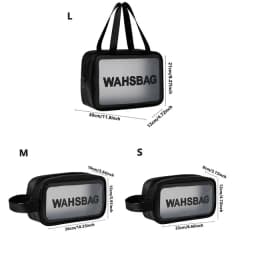 Waterproof Clear Travel Wash Bag Transparent Cosmetic Makeup Organizer Portable Handheld Toiletry Storage for Men S/M/L Sizes