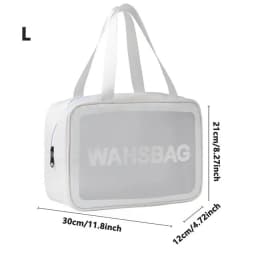 Waterproof Clear Travel Wash Bag Transparent Cosmetic Makeup Organizer Portable Handheld Toiletry Storage for Men S/M/L Sizes