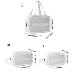 Waterproof Clear Travel Wash Bag Transparent Cosmetic Makeup Organizer Portable Handheld Toiletry Storage for Men S/M/L Sizes