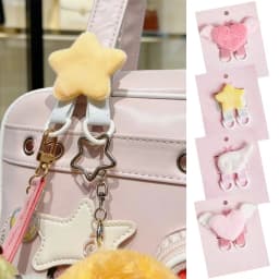 Creative Angel Wings Bag Pendant Cute Cartoon Heart Keychain Sweet Girl DIY Display Buckle Bag Accessories Girls Handmade Gifts