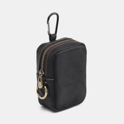 WERLLANDS Vintage Distressed PU Leather Hook Design Multi-Color Key Coin Pouch