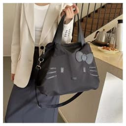 Large-capacity business travel luggage bag, Hello Kitty casual shoulder bag, cartoon tote bag, portable short-trip travel bag