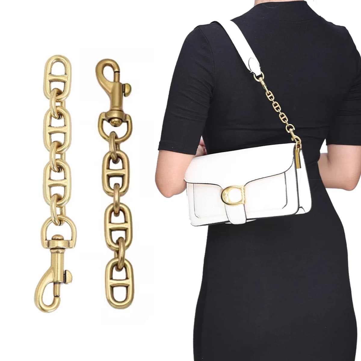 Bag Extender Chain Purse Strap Extenders Purse Extender Chain Replacement Accessories For Handbag Purse Shoulder Bag Crossbody